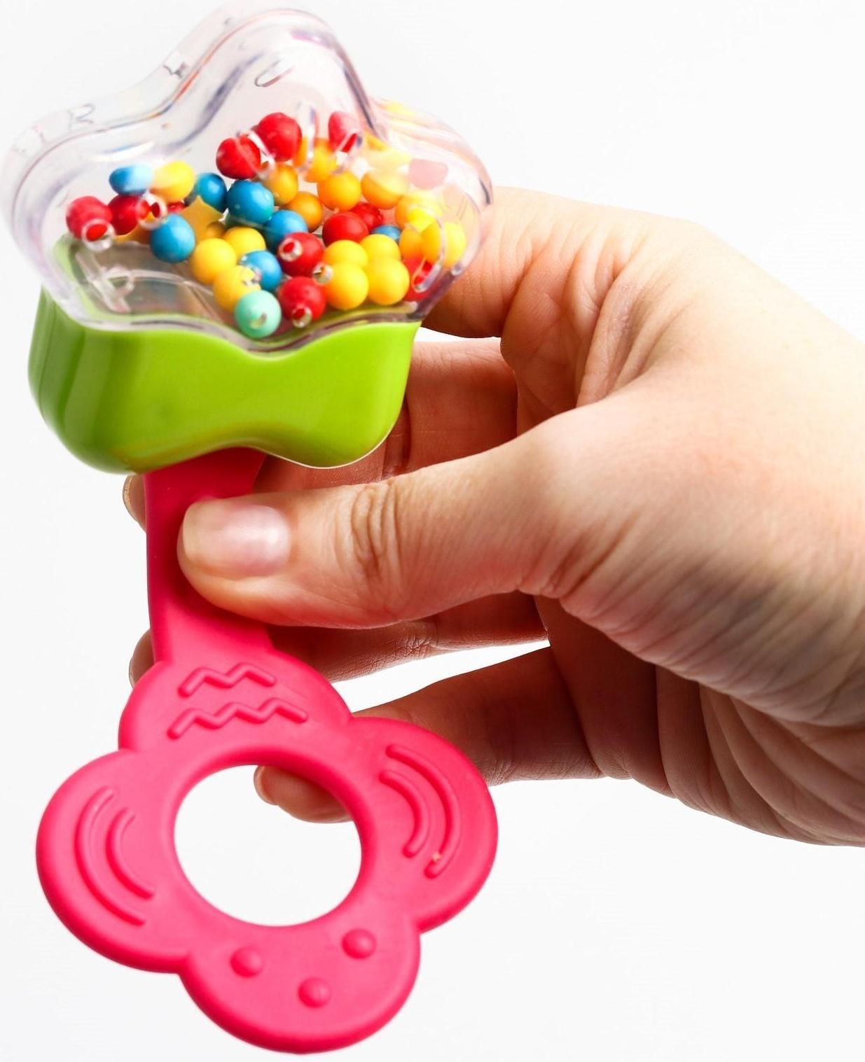 Набор погремушек «Сладости» с прорезывателем, 3 шт