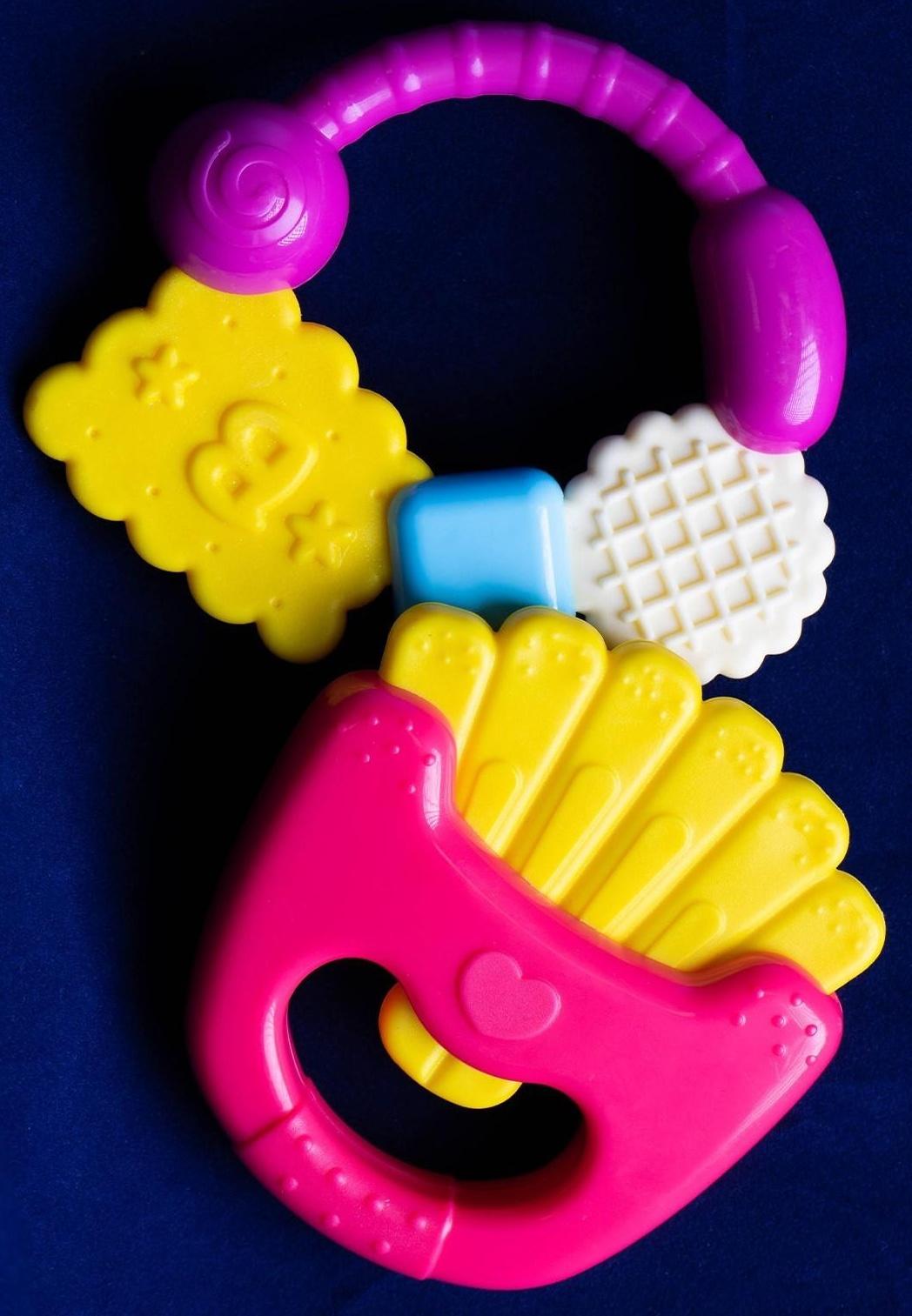Набор погремушек «Сладости» с прорезывателем, 3 шт