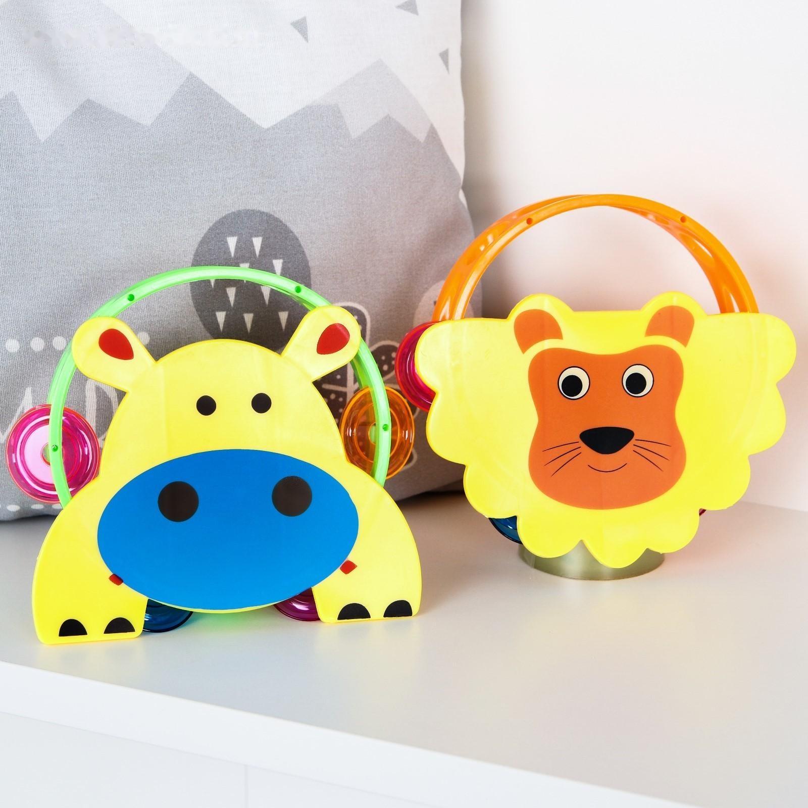 Погремушка - бубен «Животные», виды МИКС