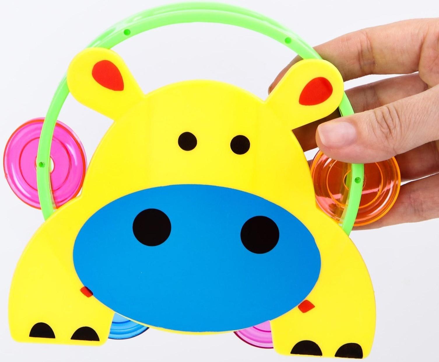 Погремушка - бубен «Животные», виды МИКС