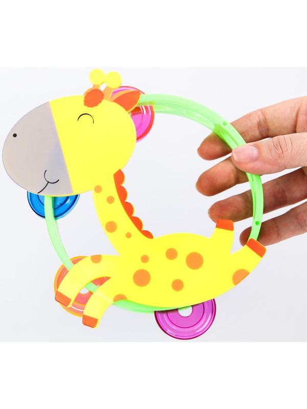Погремушка бубен «Жирафик, Лошадка», виды МИКС