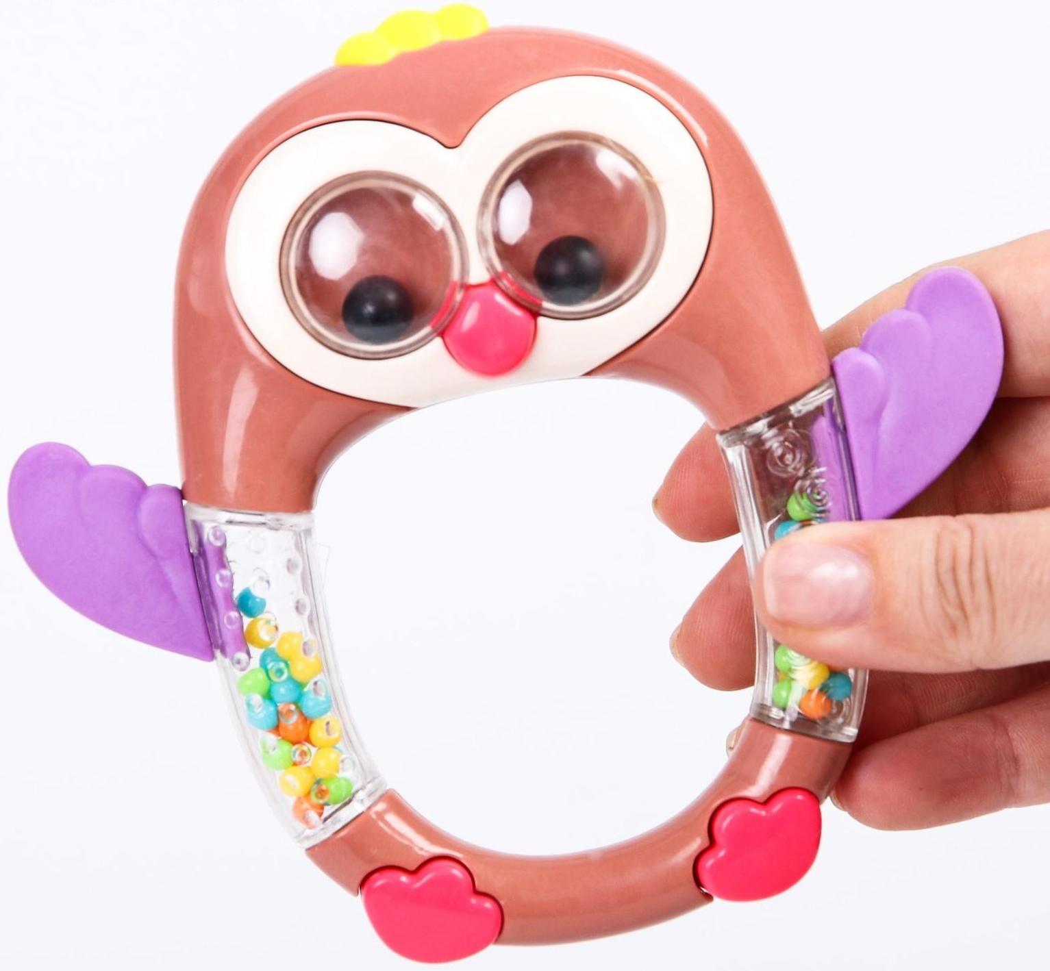 Погремушка «Совенок», цвет МИКС