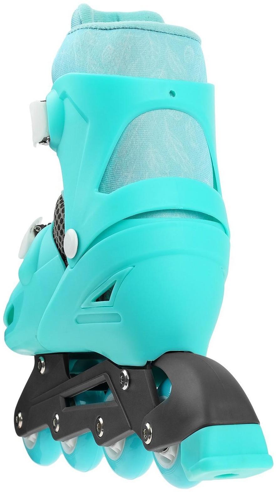 Роликовые коньки раздвижные, размер 34-37, колёса PVC 64 мм, пластиковая рама