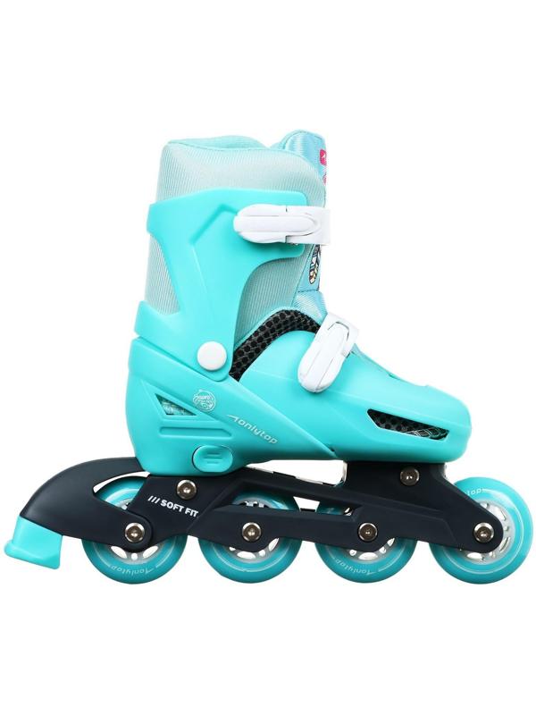 Роликовые коньки раздвижные, размер 34-37, колёса PVC 64 мм, пластиковая рама