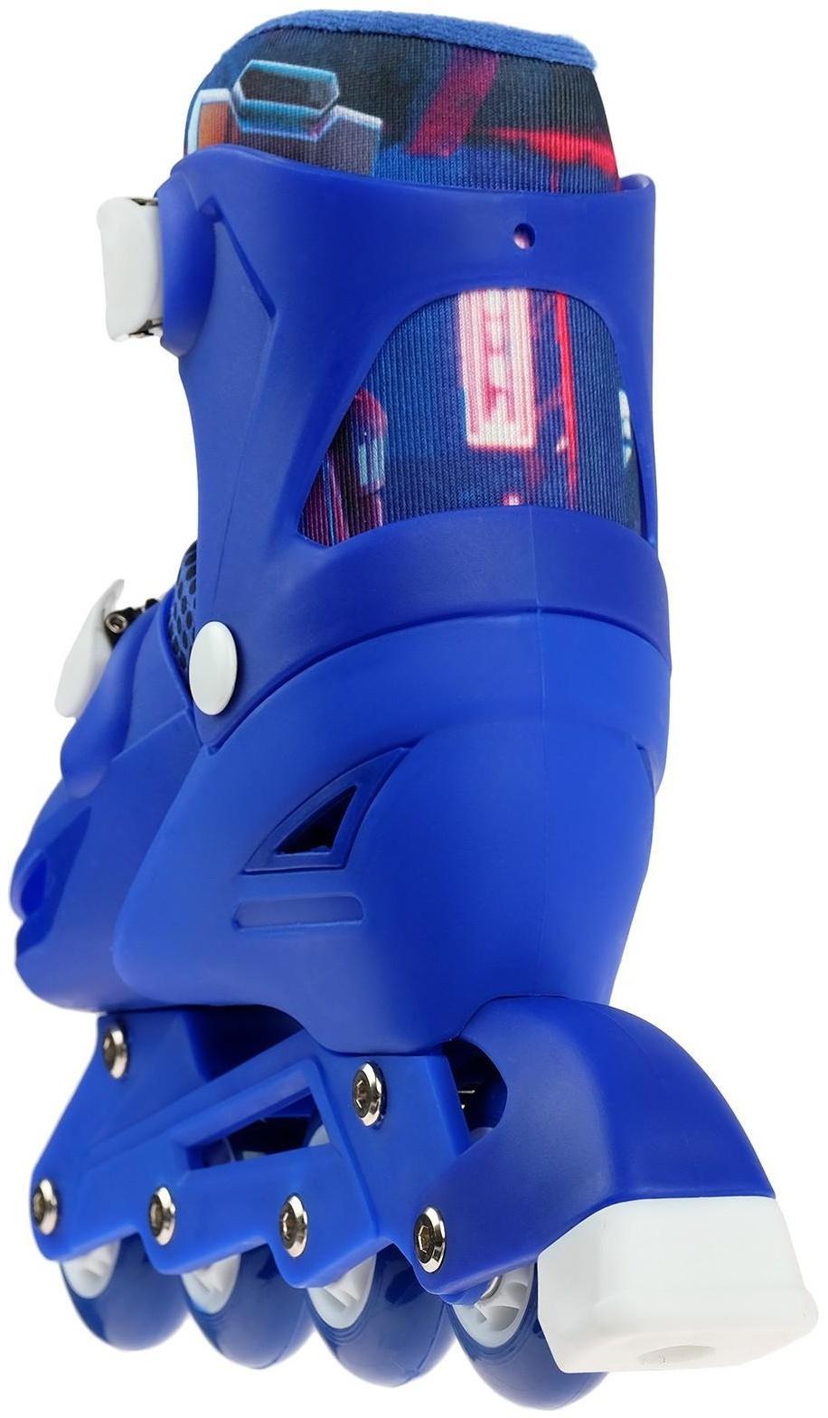 Роликовые коньки раздвижные, размер 34-37, колёса PVC 64 мм, пластиковая рама