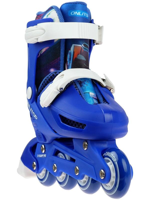 Роликовые коньки раздвижные, размер 34-37, колёса PVC 64 мм, пластиковая рама