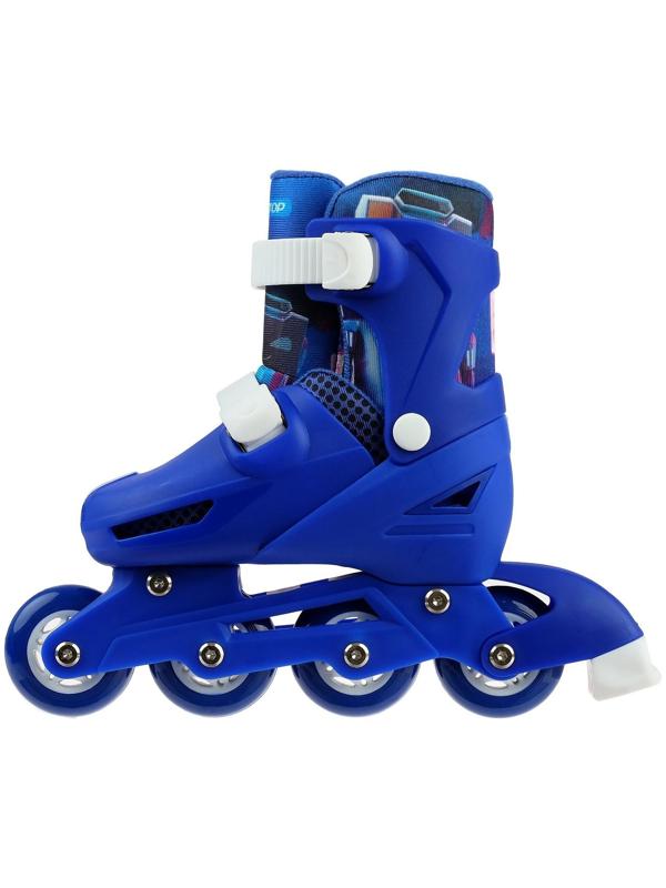 Роликовые коньки раздвижные, размер 34-37, колёса PVC 64 мм, пластиковая рама