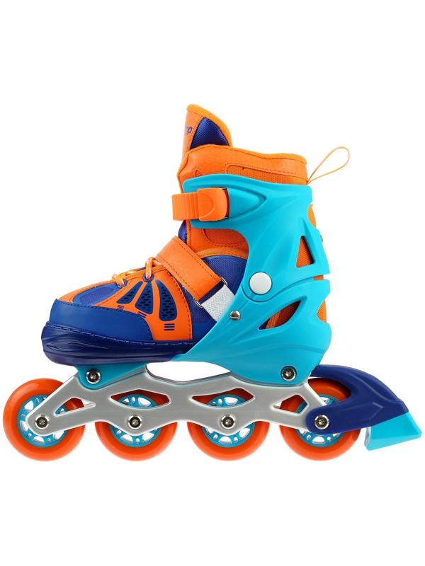 Роликовые коньки раздвижные, размер 30-33, колёса PU 64 мм, алюминиевая рама, ABEC 7