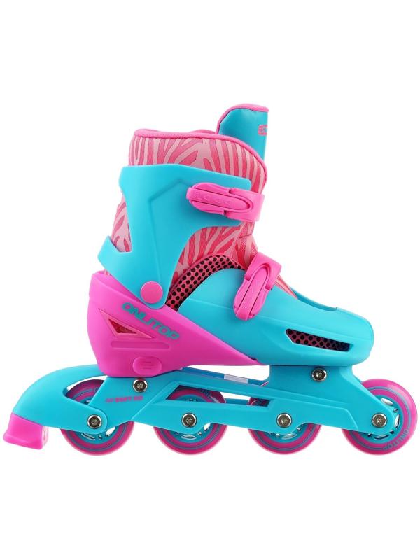 Роликовые коньки раздвижные, размер 30-33, колёса PVC 64 мм, пластиковая рама