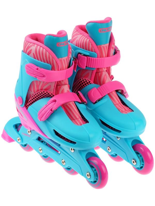 Роликовые коньки раздвижные, размер 30-33, колёса PVC 64 мм, пластиковая рама