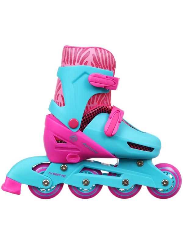 Роликовые коньки раздвижные, размер 34-37, колёса PVC 64 мм, пластиковая рама