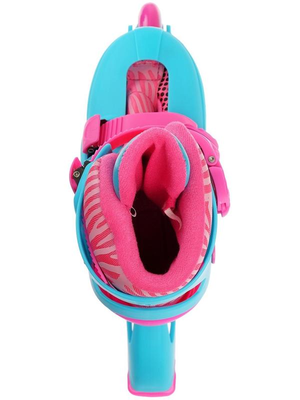 Роликовые коньки раздвижные, размер 34-37, колёса PVC 64 мм, пластиковая рама