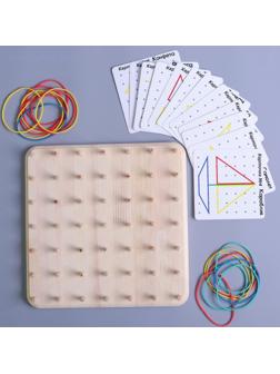 Геоборд со схемами, 12 двусторонних карточек