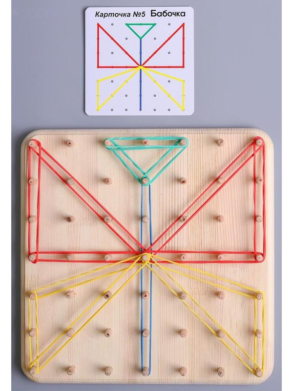 Геоборд со схемами, 12 двусторонних карточек