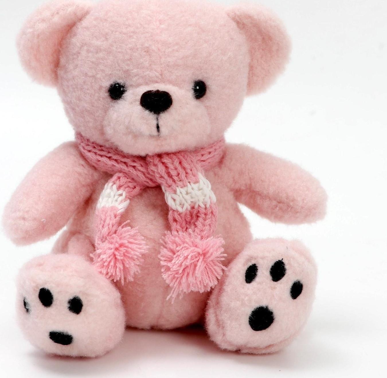 Мягкая игрушка «Мишка в шарфике», цвет розовый