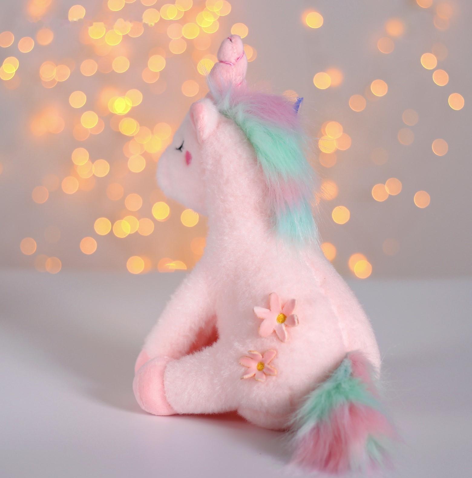 Мягкая игрушка «Единорог с цветами», цвета МИКС