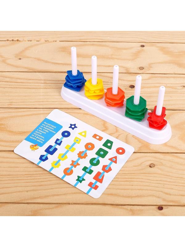 Обучающий набор «Умная пирамидка», звенья, задания, основа, по методике Монтессори