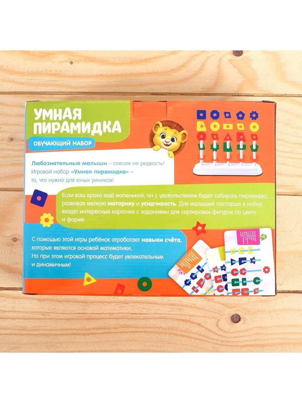 Обучающий набор «Умная пирамидка», звенья, задания, основа, по методике Монтессори