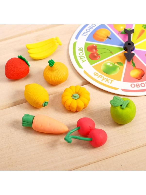 Тактильное лото «Что где растёт», фрукты овощи, по методике Монтессори