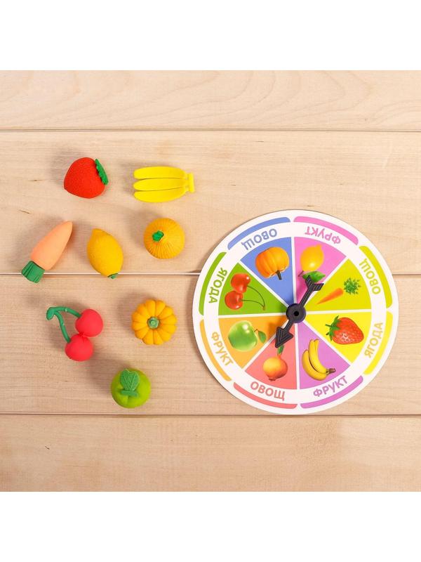 Тактильное лото «Что где растёт», фрукты овощи, по методике Монтессори