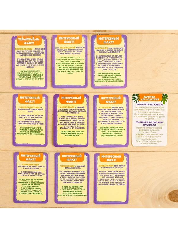 Развивающий набор «Мир динозавров», бассейн, гидрогель, фигурки, карточки, по методике Монтессори