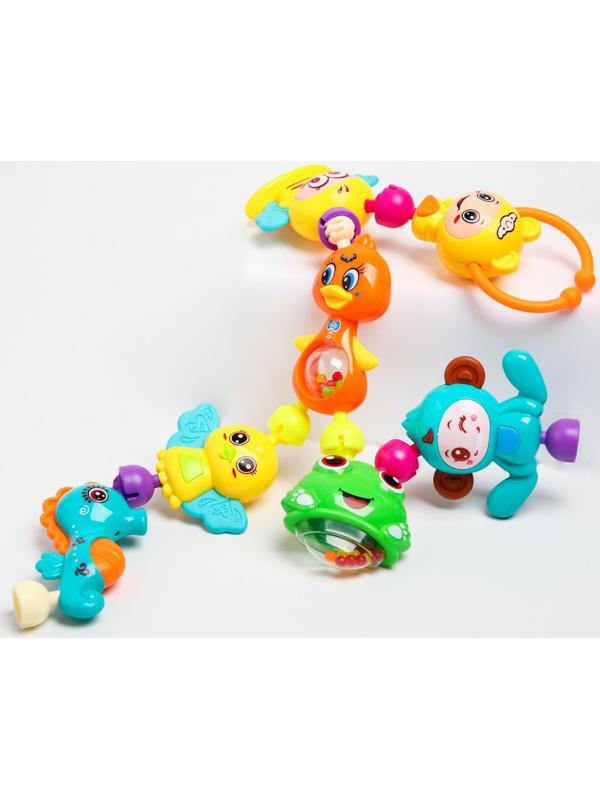 Набор погремушек «Собери меня», 7 шт, яркие цвета
