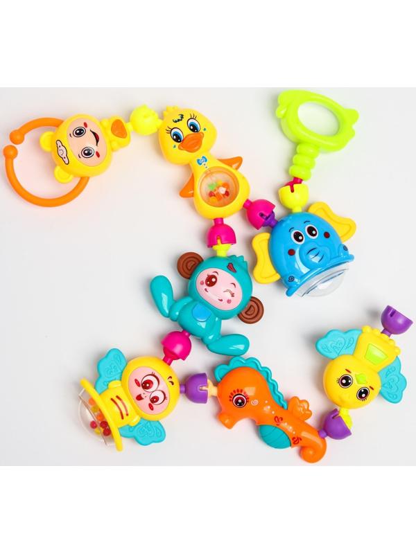 Набор погремушек «Собери меня», 9 шт, яркие цвета