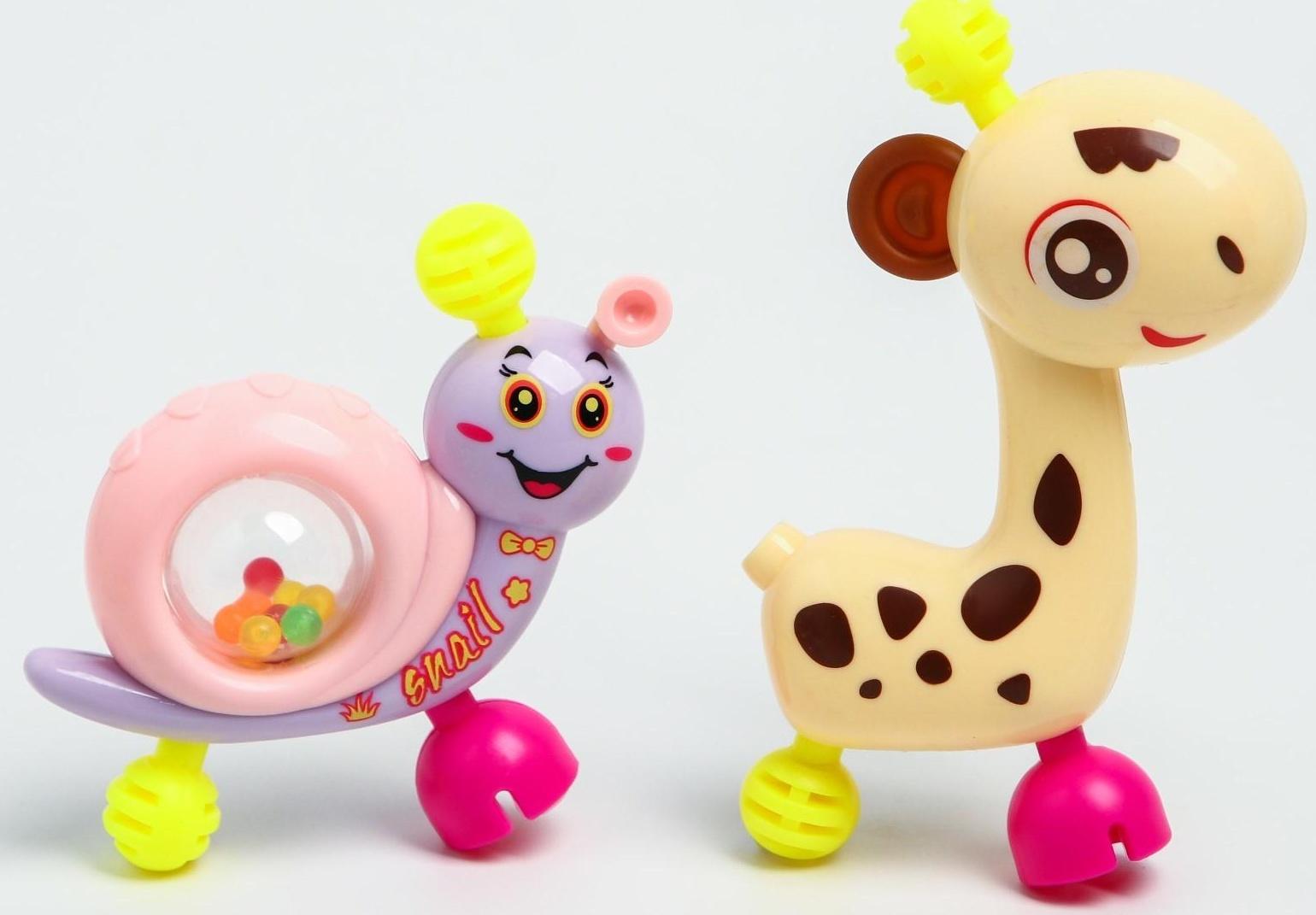 Набор погремушек «Собери меня», 7 шт, нежные цвета