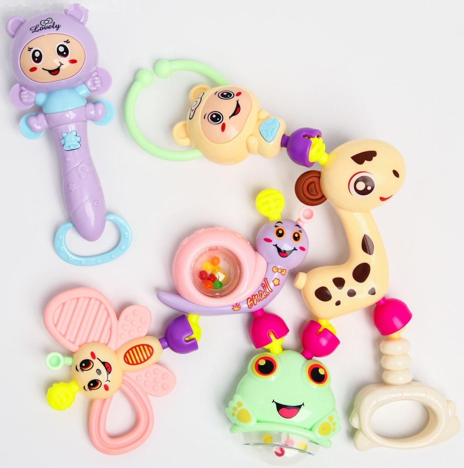 Набор погремушек «Собери меня», 7 шт, нежные цвета