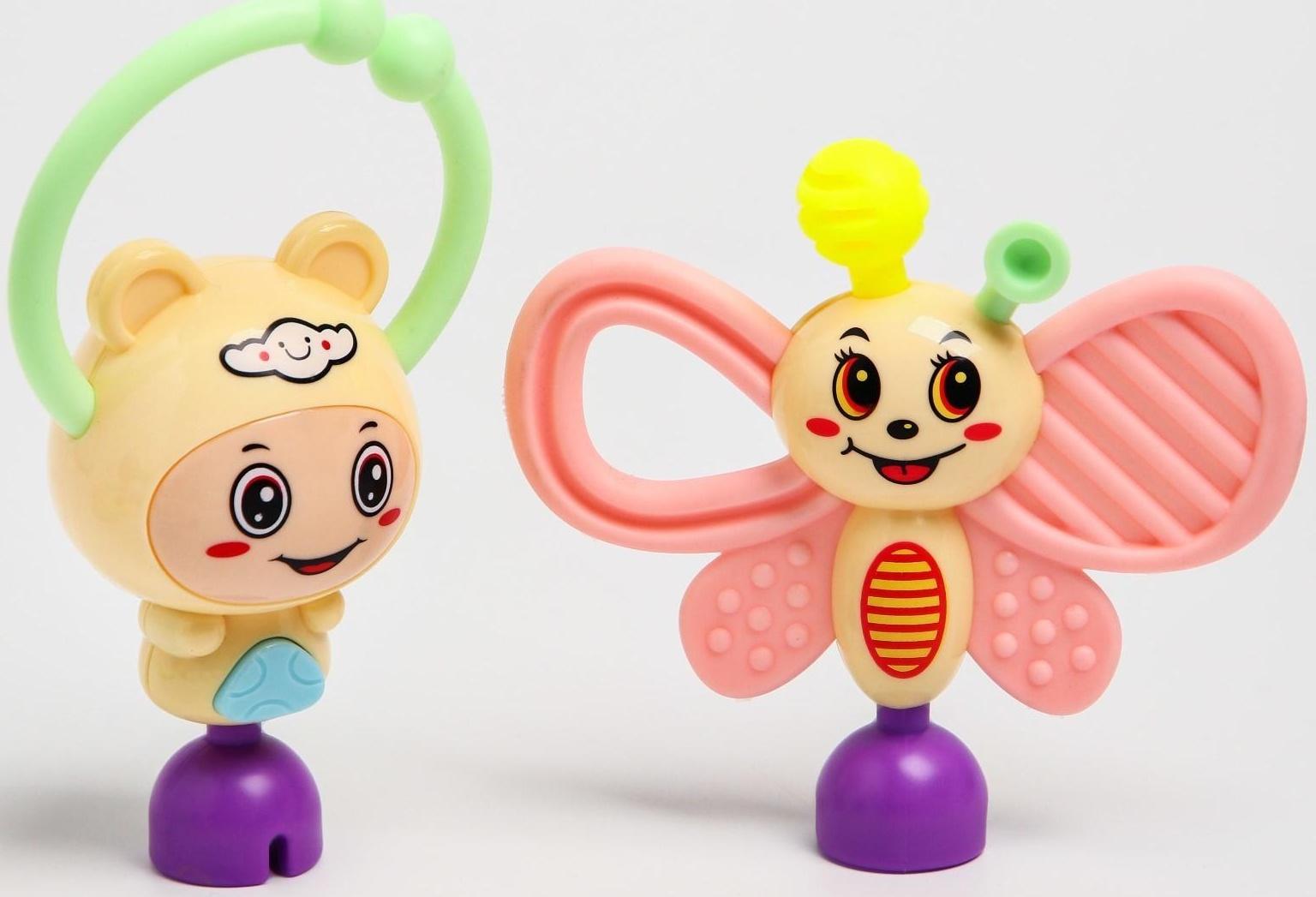 Набор погремушек «Собери меня», 7 шт, нежные цвета