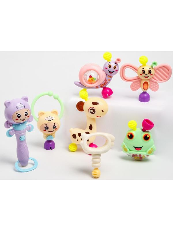 Набор погремушек «Собери меня», 7 шт, нежные цвета