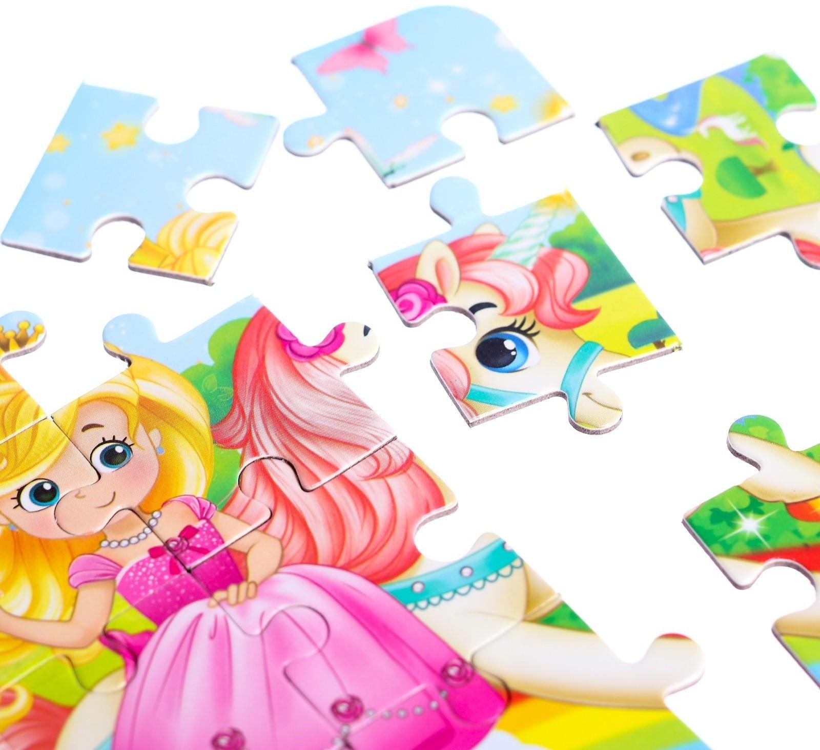 Пазл 4 в 1 «Милые принцессы»