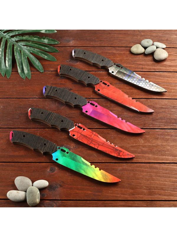 Сувенир деревянный нож 1 модификация, 5 расцветов в фасовке, МИКС
