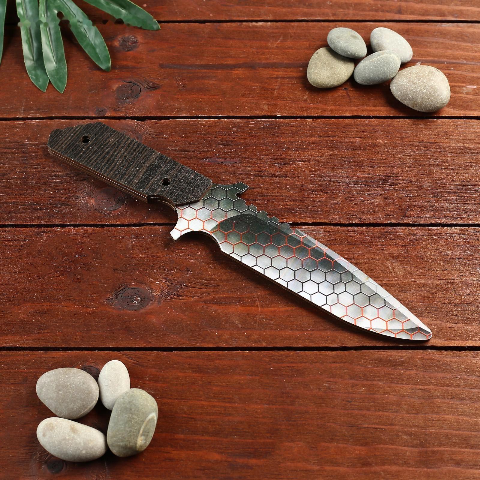 Сувенир деревянный нож 6 модификация, 5 расцветов в фасовке, МИКС