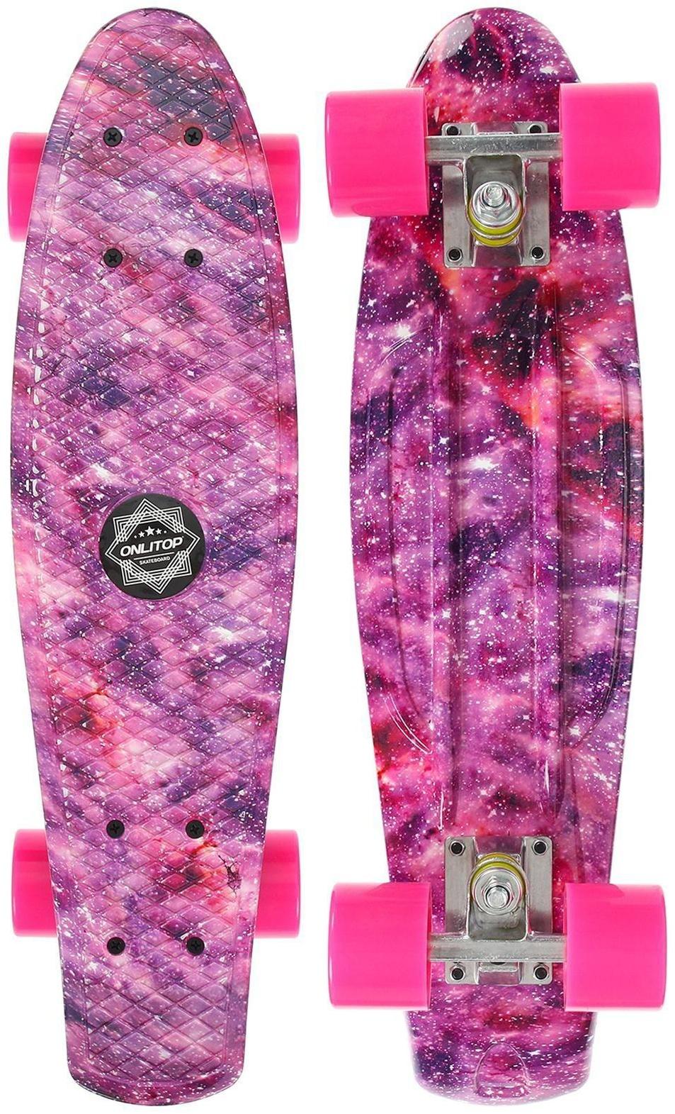 Скейтборд 56 × 15 см, колёса PU 60 × 45 мм, АBEC 7, алюминиевая рама