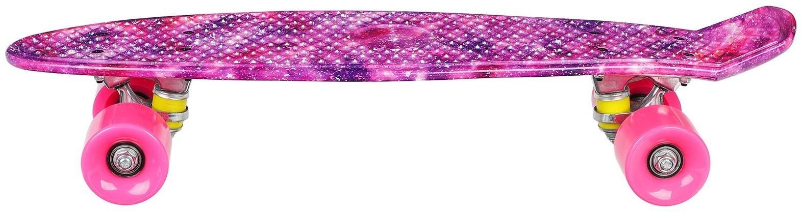 Скейтборд 56 × 15 см, колёса PU 60 × 45 мм, АBEC 7, алюминиевая рама