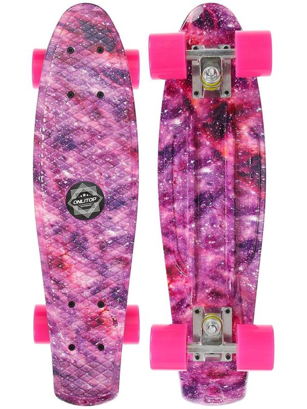 Скейтборд 56 × 15 см, колёса PU 60 × 45 мм, АBEC 7, алюминиевая рама