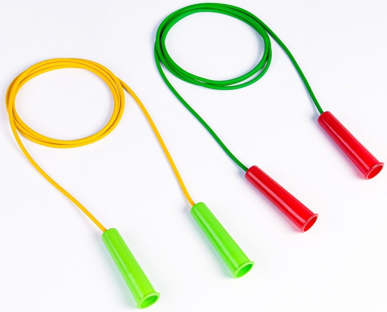 Скакалка 1,8 м, на рост 140-150 см, микс