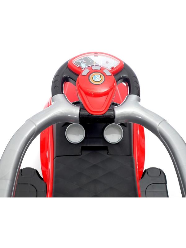 Толокар - каталка «Тачка», с родительской ручкой, цвет красный