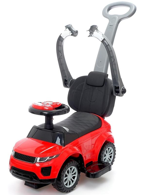 Толокар - каталка «Тачка», с родительской ручкой, цвет красный