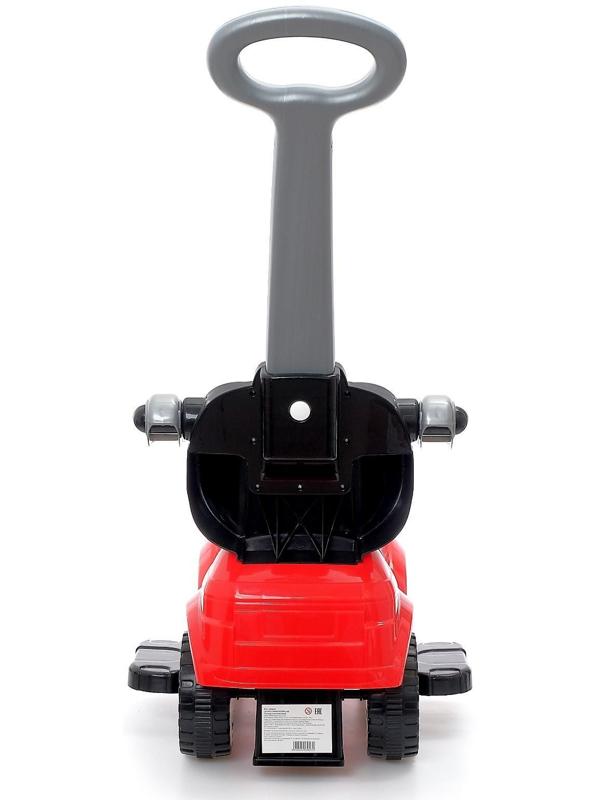 Толокар - каталка «Тачка», с родительской ручкой, цвет красный