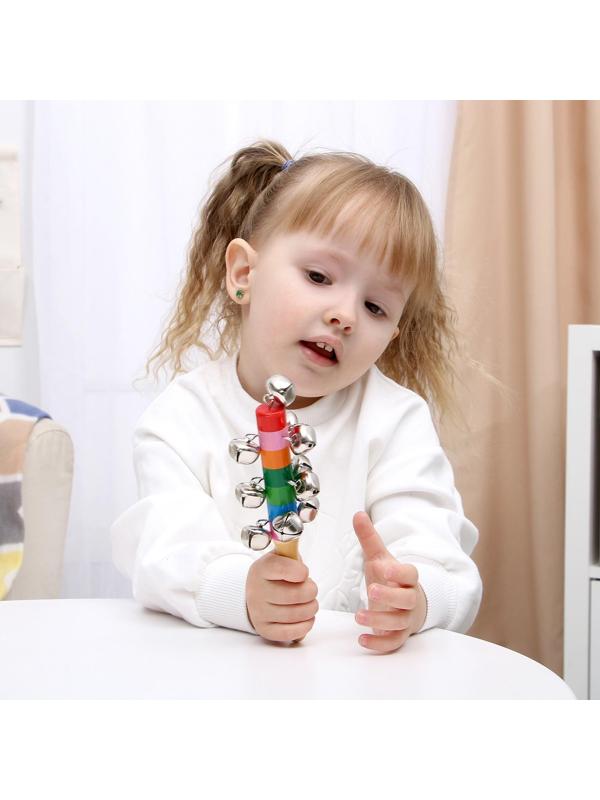 Деревянная музыкальная игрушка «Бубенцы радуга» 18 см