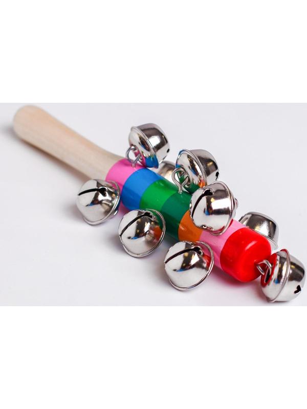 Деревянная музыкальная игрушка «Бубенцы радуга» 18 см