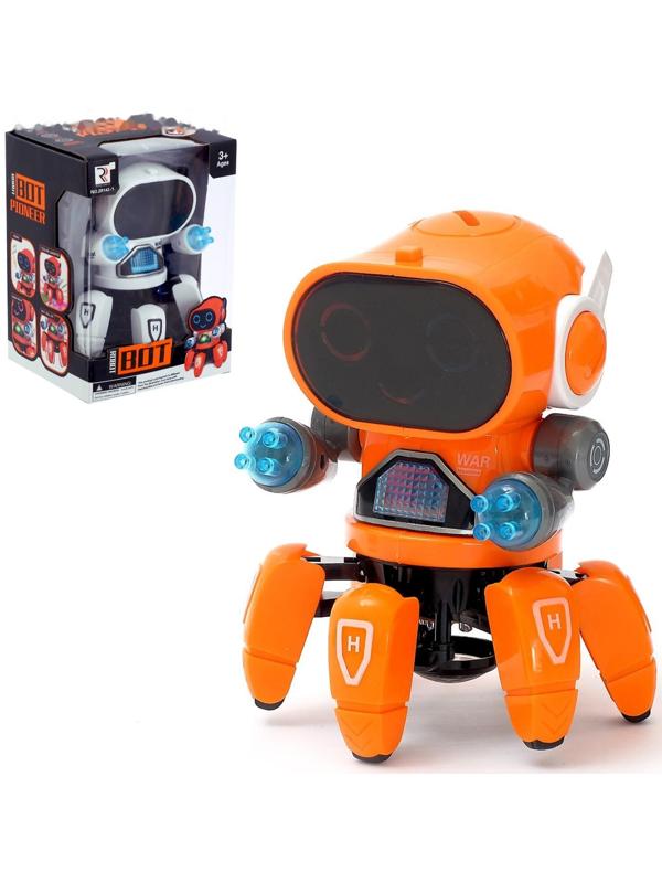 Робот «Осьминожик», световые эффекты, работает от батареек, цвета МИКС