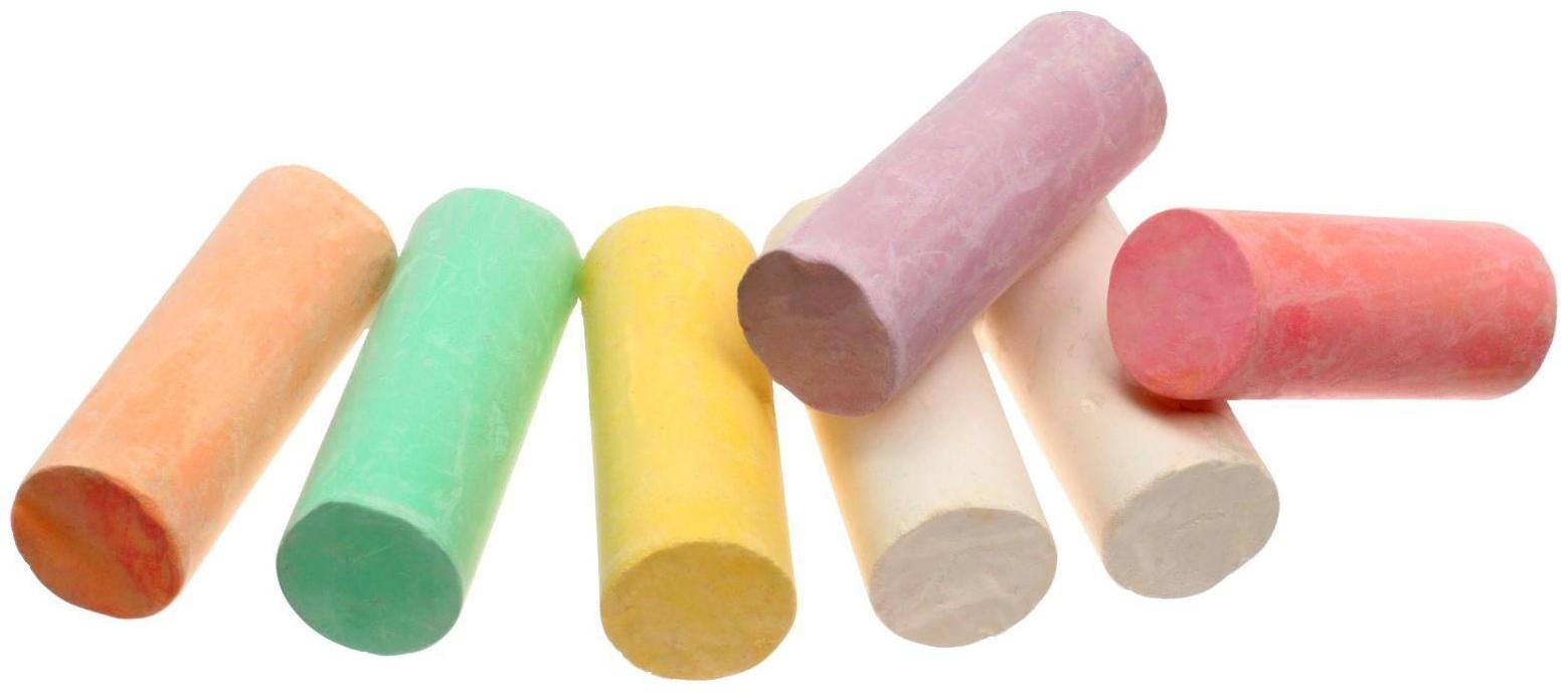 Мелки цветные для асфальта 7 штук 