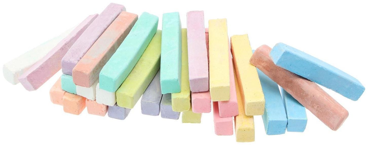 Мелки цветные для асфальта 29 штук, 10 цветов 