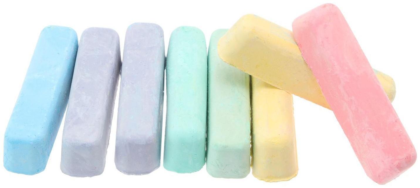 Мелки цветные для асфальта 16 штук, 8 цветов 