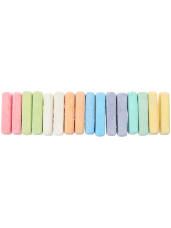 Мелки цветные для асфальта 16 штук, 8 цветов 