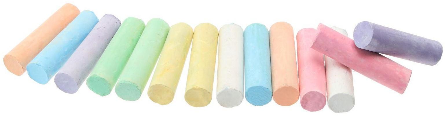 Мелки цветные для асфальта 14 штук, 7 цветов 