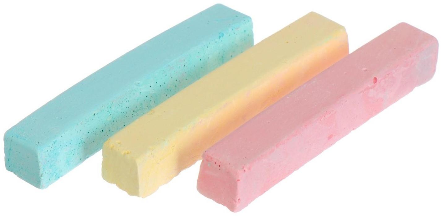 Мелки цветные для асфальта 12 штук, 10 цветов 